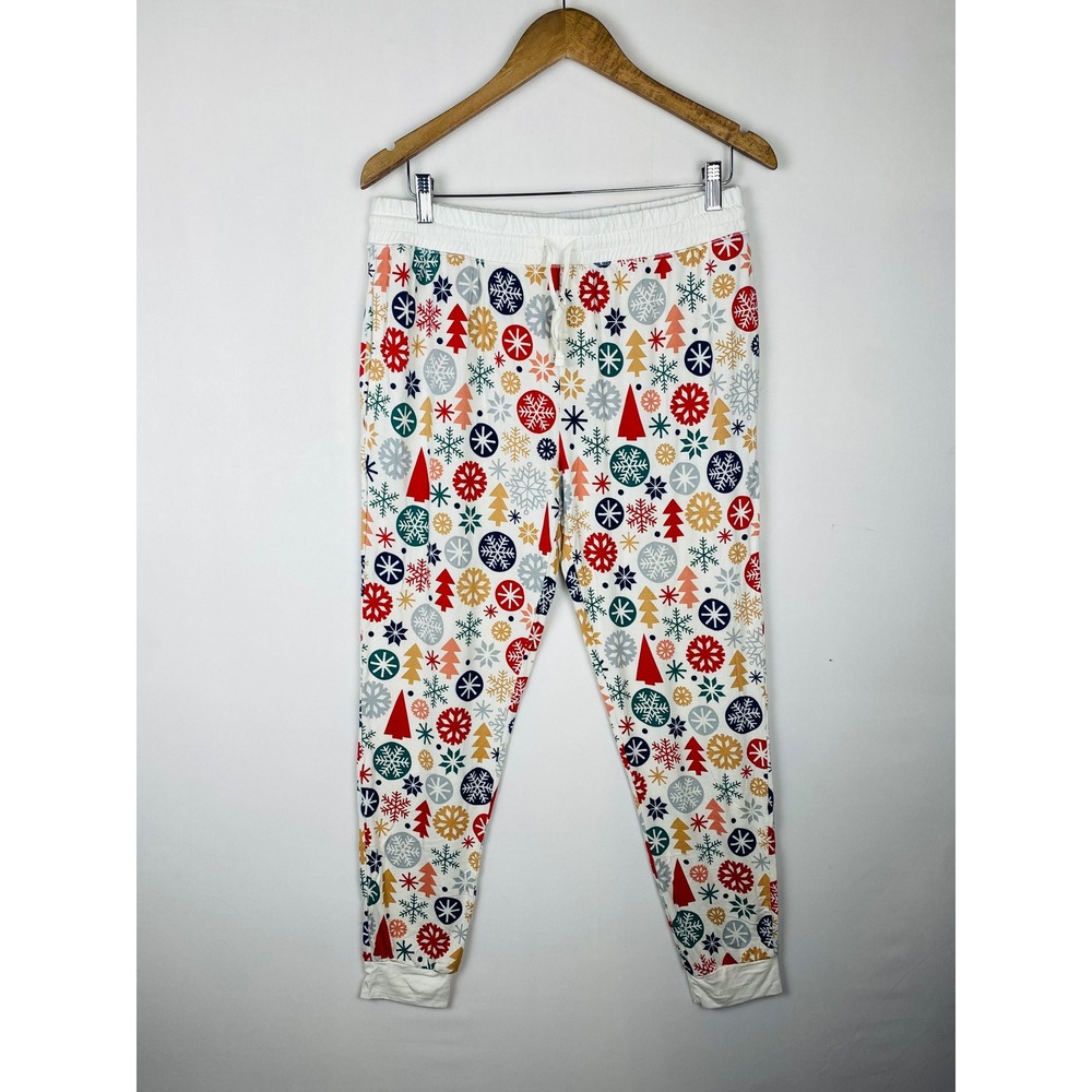 Little Sleepies Women Medium Holiday Christmas Snowflake Bamboo Pajama Pants